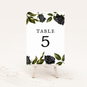 Numeração De Mesa Chá de panela Rosa preto branco