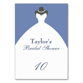 Numeração De Mesa Chá de panela Wedding Gown