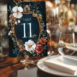 Numeração De Mesa Chá de Quadro Floral Elegante PERSONALIZADO