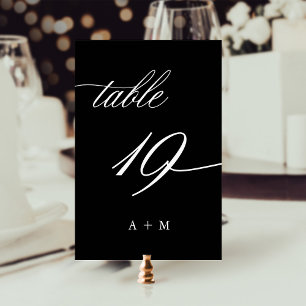 Numeração De Mesa Chamada Caligrafia Romântica Casamento Número 19,
