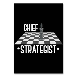 Numeração De Mesa Chefe de Xadrez Estratégico   Eu Sempre Ganho Este