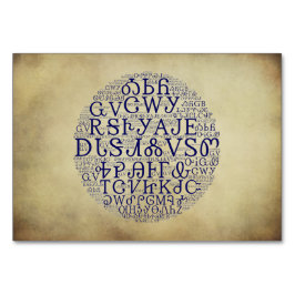 Numeração De Mesa Cherokee - Sílaba Blue Cloud Flat Card