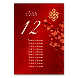 Numeração De Mesa Cherry Blossom Casamento Nomes de Convidados