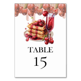 Numeração De Mesa Cherry Chá de panela Brunch