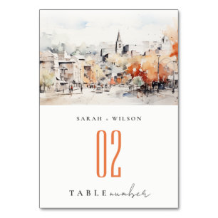 Numeração De Mesa Chic Greenville Carolina do Sul Paisagem Casamento
