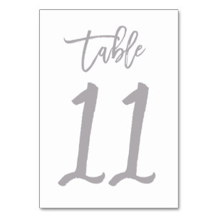 Numeração De Mesa Chic Lettered Table Number Prata   Mesa 11