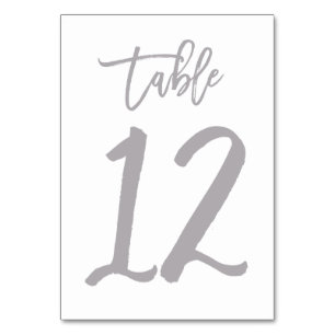 Numeração De Mesa Chic Lettered Table Number Prata   Mesa 12