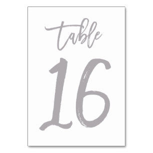 Numeração De Mesa Chic Lettered Table Number Prata   Mesa 16