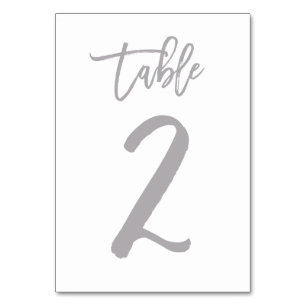 Numeração De Mesa Chic Lettered Table Number Prata   MESA 2