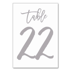 Numeração De Mesa Chic Lettered Table Number Prata   Mesa 22