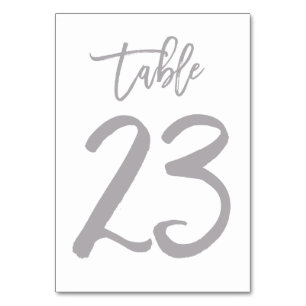 Numeração De Mesa Chic Lettered Table Number Prata   Mesa 23