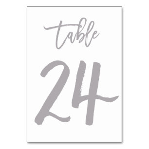 Numeração De Mesa Chic Lettered Table Number Prata   Mesa 24