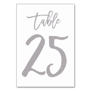 Numeração De Mesa Chic Lettered Table Number Prata   Mesa 25