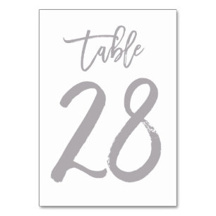 Numeração De Mesa Chic Lettered Table Number Prata Mesa 28