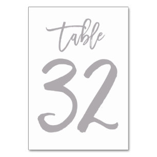 Numeração De Mesa Chic Lettered Table Number Prata   Mesa 32