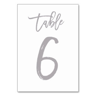 Numeração De Mesa Chic Lettered Table Number Prata   MESA 6