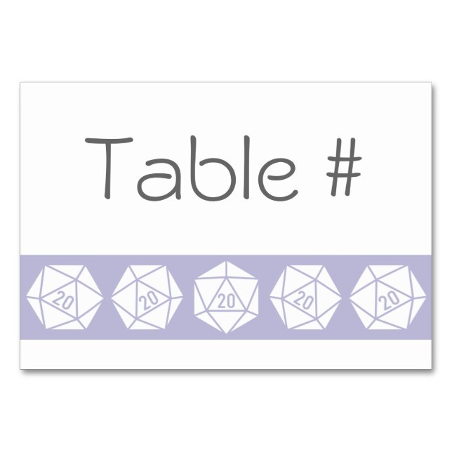 Numeração De Mesa Chic Tabletop na placa de Mesa de Lavanda (Frente)