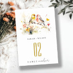 Numeração De Mesa Chic Wild Botanical Watercolor Love Birds Casament<br><div class="desc">É muito fácil personalizar,  com seus detalhes pessoais. Se você precisar de outro produto ou personalização correspondente,  por gentileza,  envie uma mensagem via Zazzle.</div>