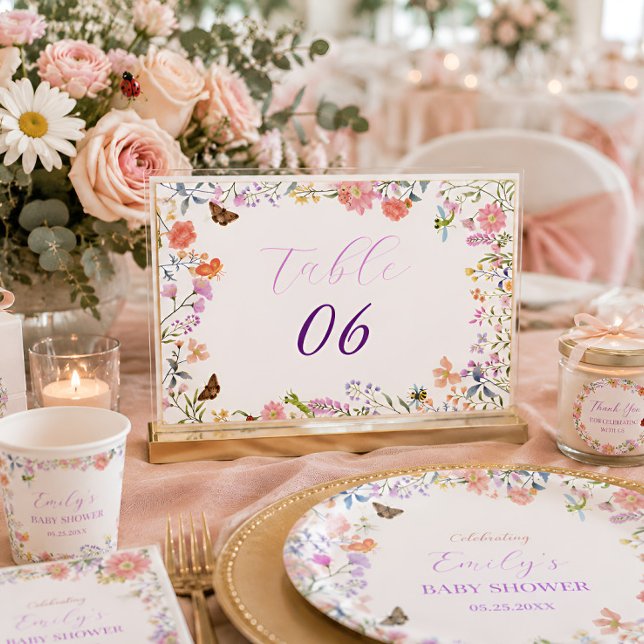 Numeração De Mesa Chuva de Amor Personalizada para Baby Shower (Criador carregado)