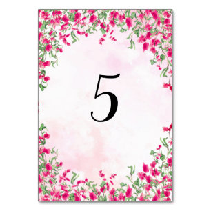 Numeração De Mesa Chuva de Noiva Floresta Tropical Bougainvillea Ros