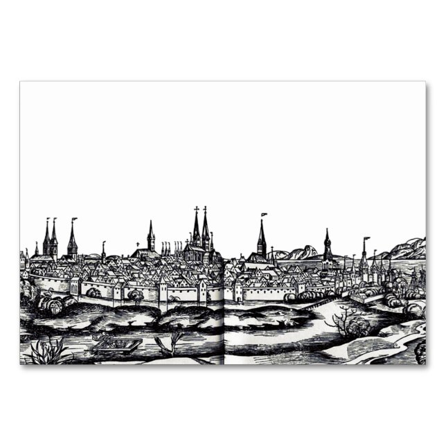 Numeração De Mesa Cidade de Lübeck no norte da Alemanha (Frente)
