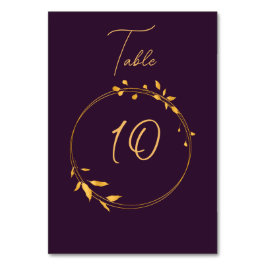 Numeração De Mesa Círculo de Ouro de beringela 2