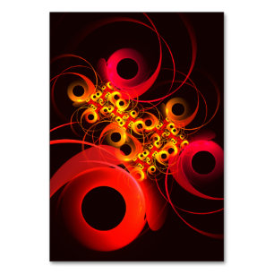 Numeração De Mesa Círculos Coloridos Padrão Moderno de Arte Abstrato