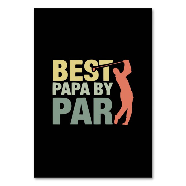 Numeração De Mesa Citações do Avô | Melhor Papai Par Golf (Frente)