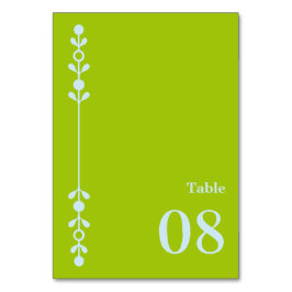 Numeração De Mesa Citrus Green & Coastal Blue Wedding