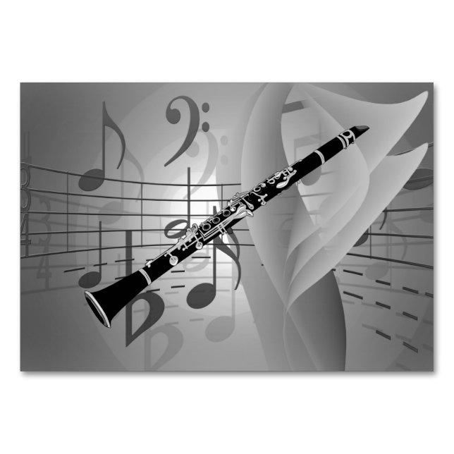 Numeração De Mesa Clarinet com Acentos Musicais (Frente)