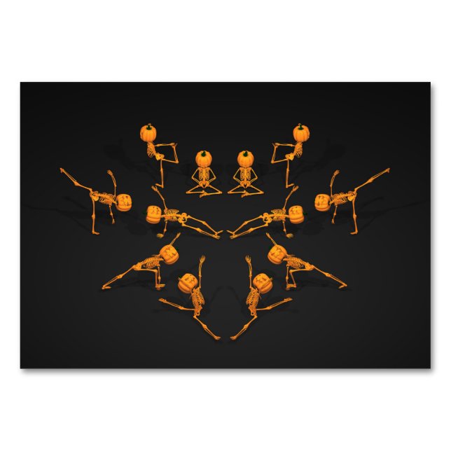 Numeração De Mesa Classe de Ioga Halloween (Frente)