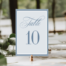 Numeração De Mesa Classic Luxe | Elegant Dusty Blue Wedding