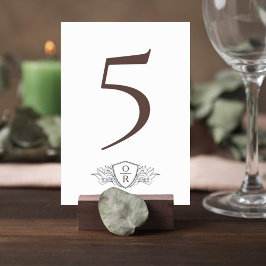 Numeração De Mesa Classic Wedding Reception Table Number Card