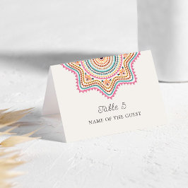 Numeração De Mesa Classical Ornate Style Mandala Wedding Place Card