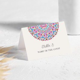Numeração De Mesa Classical Ornate Style Mandala Wedding Place Card
