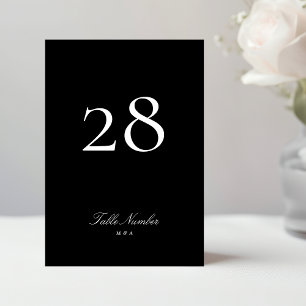 Numeração De Mesa Clássico Caligrafia Formal Casamento de Tuxedo Neg