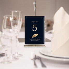 Numeração De Mesa Clássico e Elegante I Azul Escuro I Casamento