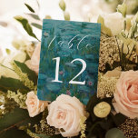 Numeração De Mesa Claude Monet Water Lily Wedding<br><div class="desc">Números da mesa de casamento com Claude Monet Water Lily pintando fundo.</div>