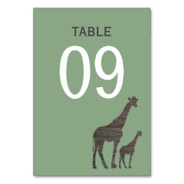 Numeração De Mesa Clay Safari Giraffe, Casamento Russo