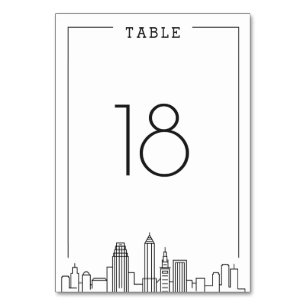 Numeração De Mesa Cleveland, Ohio Wedding Número da Tabela