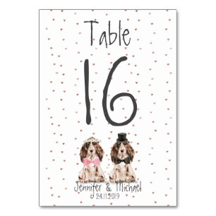Numeração De Mesa Cocker Spaniel Cão de Estimação