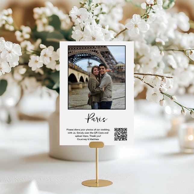 Numeração De Mesa Código QR de Compartilhamento de Foto de Destino d (Criador carregado)