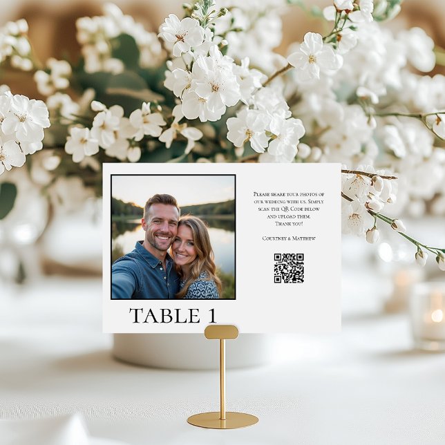 Numeração De Mesa Código QR de Compartilhamento de Fotos (Criador carregado)