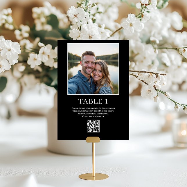 Numeração De Mesa Código QR de Compartilhamento de Fotos (Criador carregado)