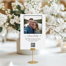 Numeração De Mesa Código QR de Compartilhamento de Fotos de Destino