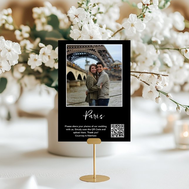 Numeração De Mesa Código QR de compartilhamento de fotos de destino  (Criador carregado)