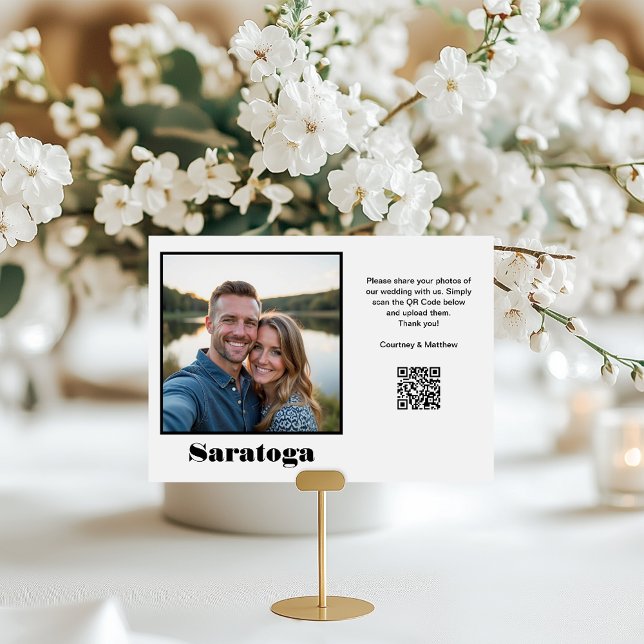 Numeração De Mesa Código QR de Compartilhamento de Fotos de Destino  (Criador carregado)