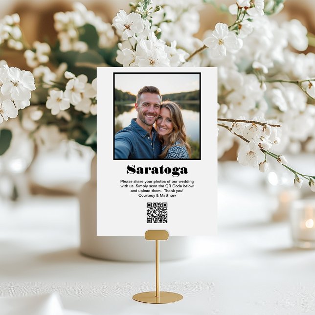 Numeração De Mesa Código QR de Compartilhamento de Fotos de Destino  (Criador carregado)