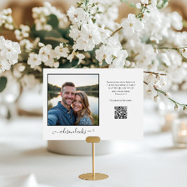 Numeração De Mesa Código QR de Compartilhamento de Fotos de Destino