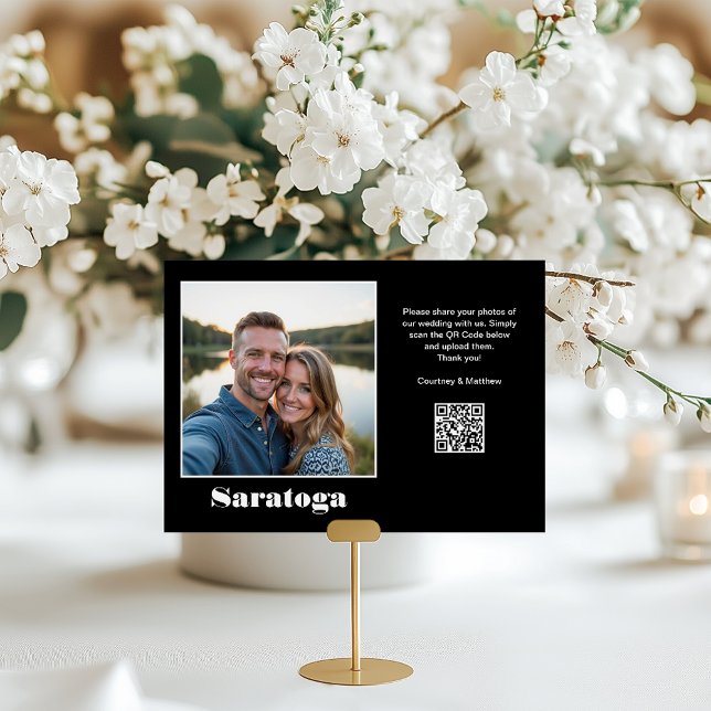 Numeração De Mesa Código QR de Compartilhamento de Fotos de Destino  (Criador carregado)